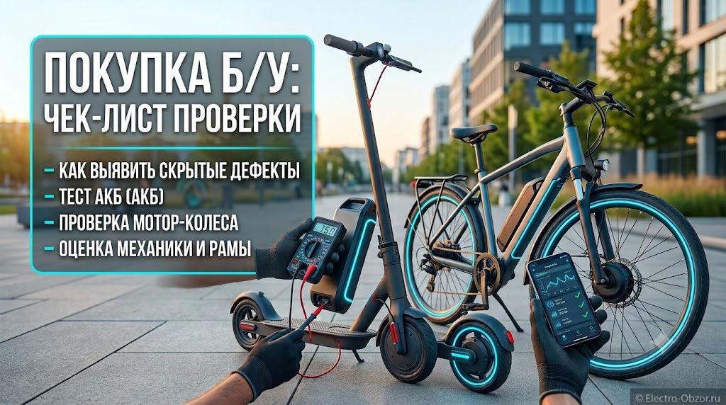 ак проверить б у электровелосипед или самокат перед покупкой